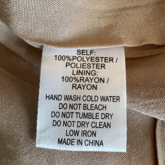 3 For $25 Mahina Sleeveless Beige With Black Polka Dots Sheath Beachy Dress - Picture 9 of 12